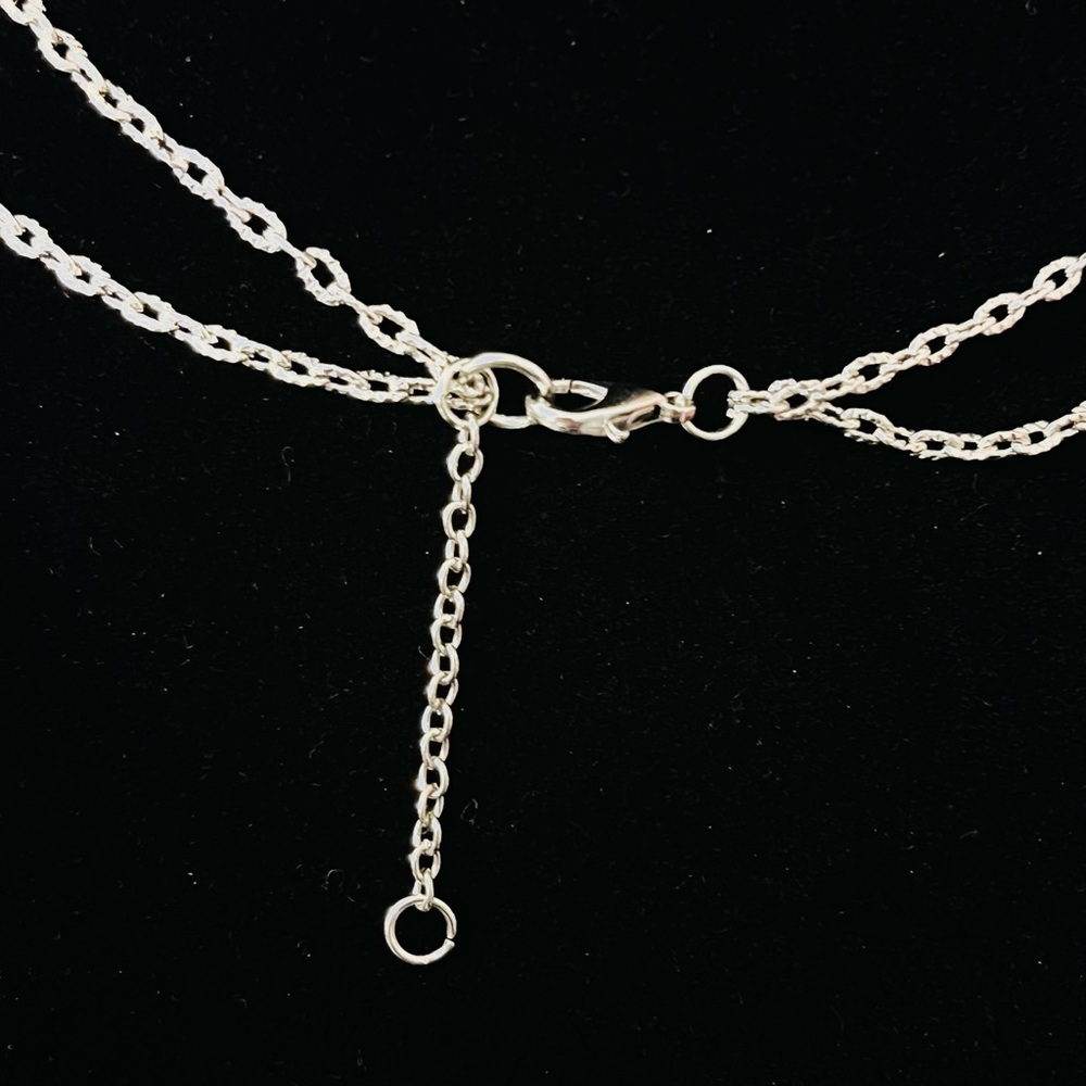 Hand Crafted Silver Snowflake Pendant Necklace - Picture 3 of 3